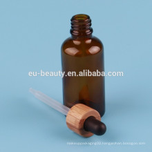 wooden dropper bottle for amber glass bottle